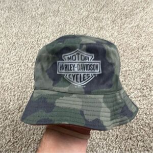 Harley Davidson Camo Reversible Bucket Hat S